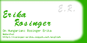 erika rosinger business card